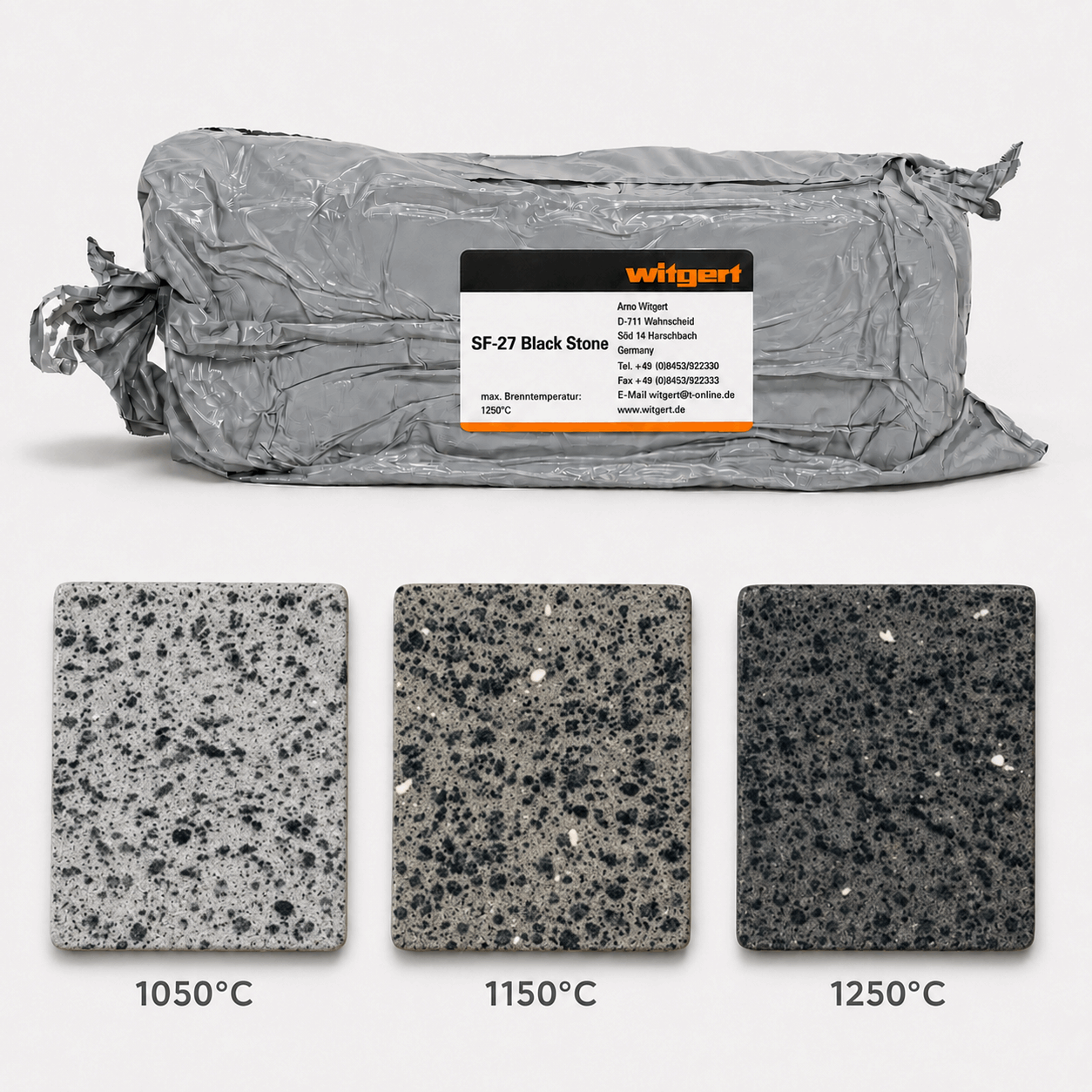 Masa Witgert 27 SF 25% 0,5–2,0mm Black Stone 10kg - Alike Pottery Studio