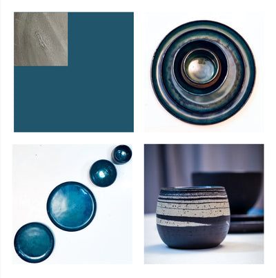 Zestawy Umi: 2 Talerze, Miseczka, Czarka nerikomi - Alike Pottery Studio