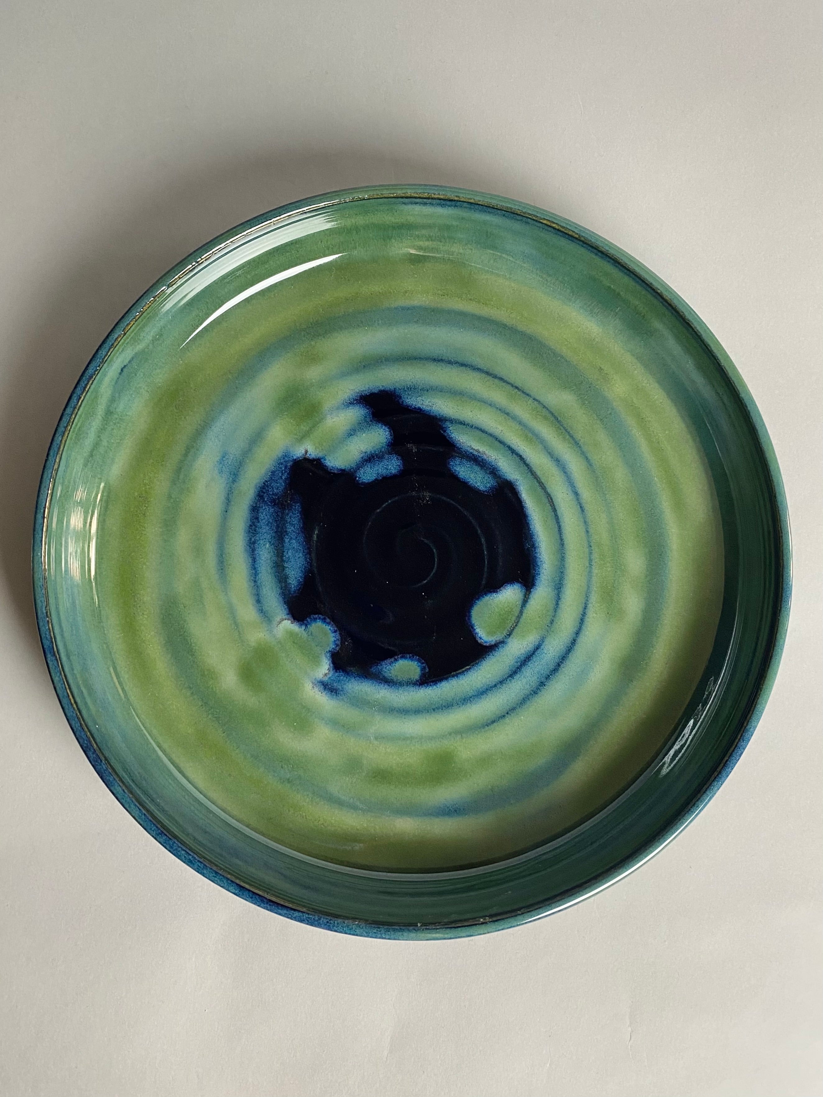 Okrągła patera magiczna zieleń - Alike Pottery Studio