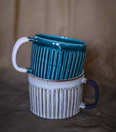 Kubki z ryflowaniem Takachiho i Aoshima (250-500ml) - Alike Pottery Studio