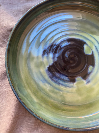 Okrągła patera magiczna zieleń - Alike Pottery Studio