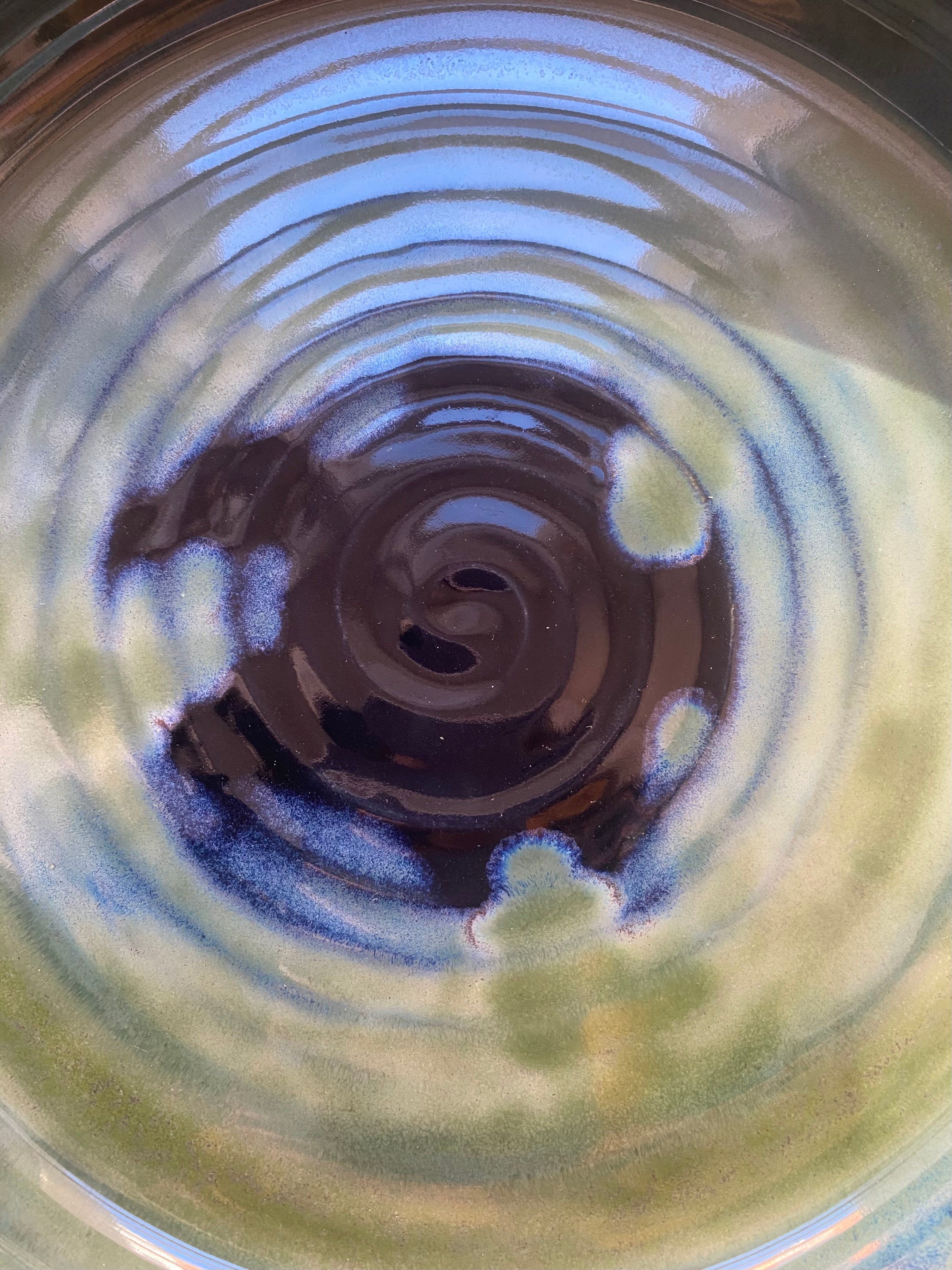 Okrągła patera magiczna zieleń - Alike Pottery Studio