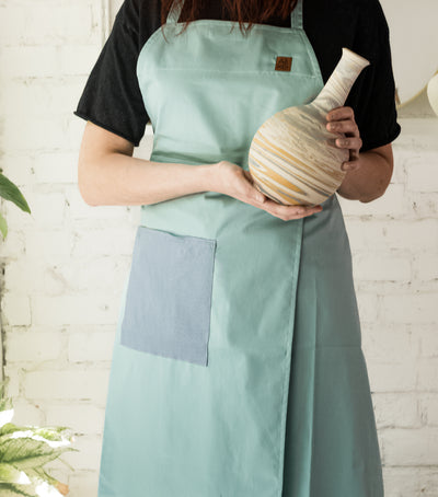 Fartuch garncarski Turquoise Light - Alike Pottery Studio