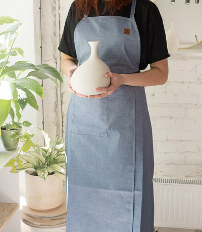 Fartuch garncarski Light Blue - Alike Pottery Studio