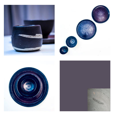 Zestawy Umi: 2 Talerze, Miseczka, Czarka nerikomi - Alike Pottery Studio