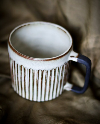 Kubki z ryflowaniem Takachiho i Aoshima (250-500ml) - Alike Pottery Studio