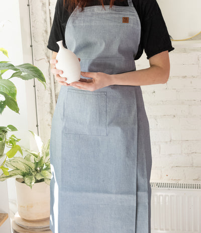 Fartuch garncarski Blue Denim - Alike Pottery Studio