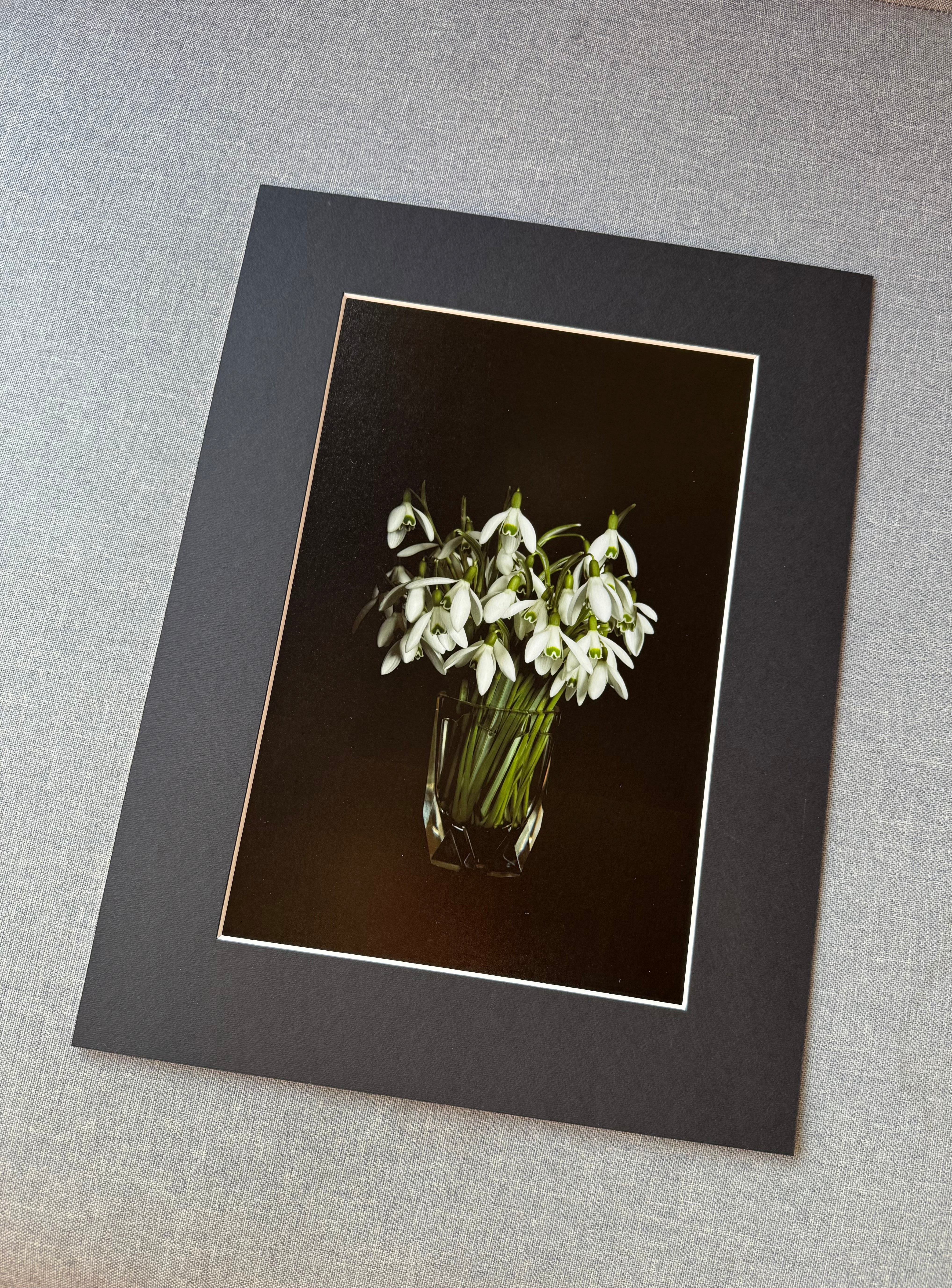 Przebiśniegi w kryształowym wazoniku