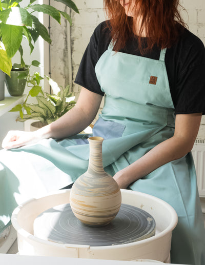 Fartuch garncarski Turquoise Light - Alike Pottery Studio