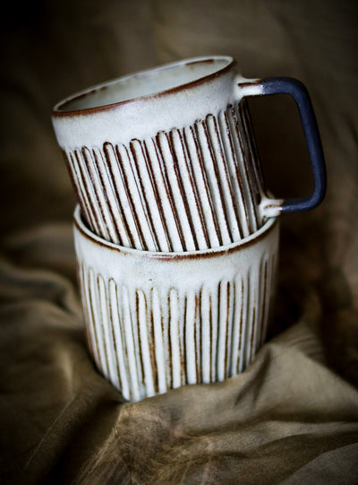 Kubki z ryflowaniem Takachiho i Aoshima (250-500ml) - Alike Pottery Studio