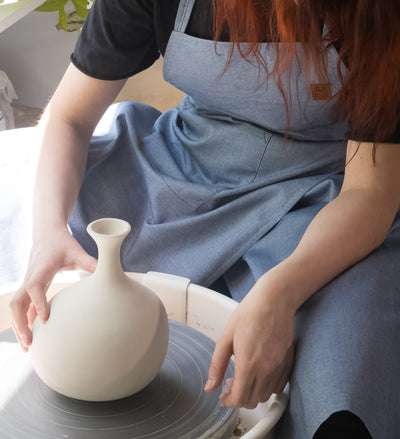 Fartuch garncarski Light Blue - Alike Pottery Studio