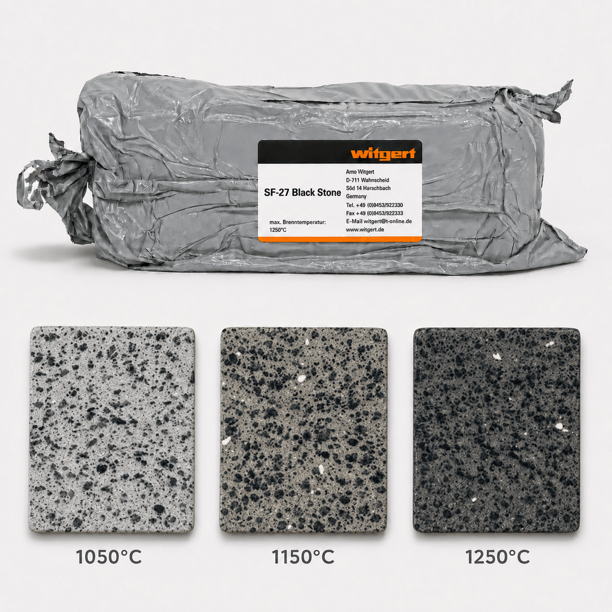 Masa Witgert 27 SF 25% 0,5–2,0mm Black Stone 10kg - Alike Pottery Studio