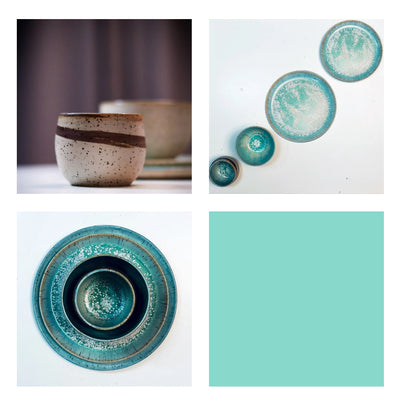 Zestawy Umi: 2 Talerze, Miseczka, Czarka nerikomi - Alike Pottery Studio