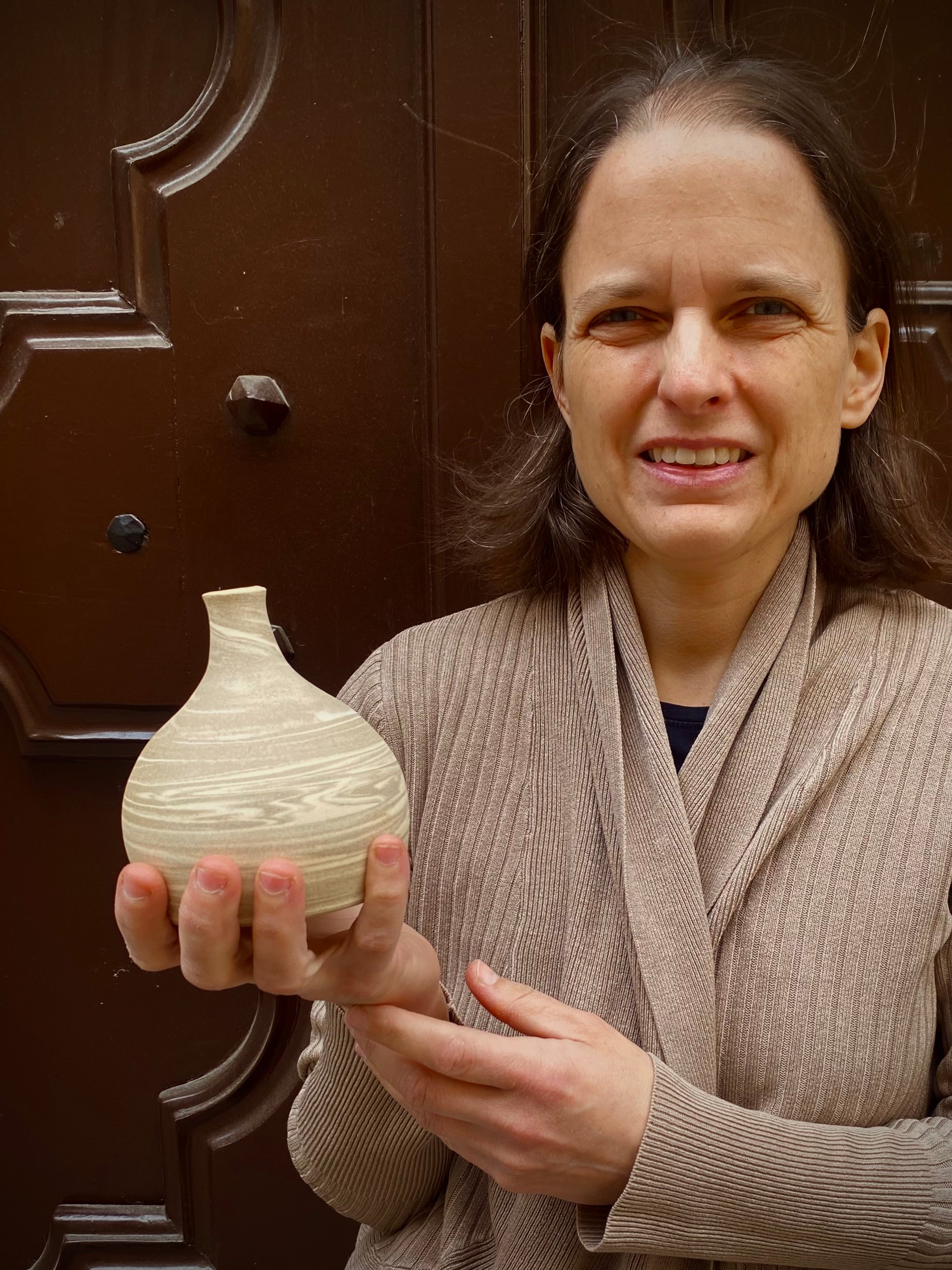 Wazon butelka desert flower - Alike Pottery Studio