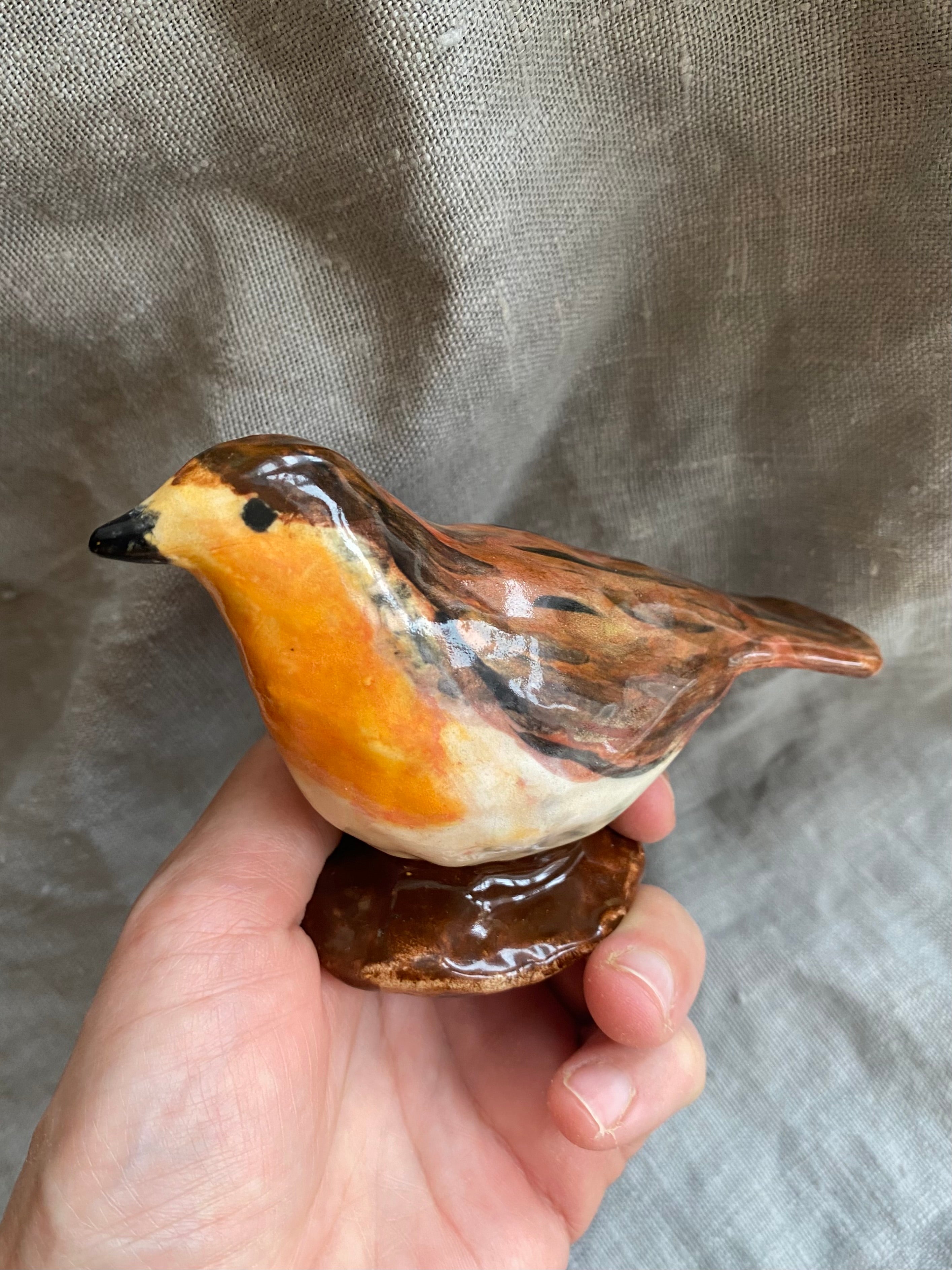 Figurka ptaszek rudzik - Alike Pottery Studio