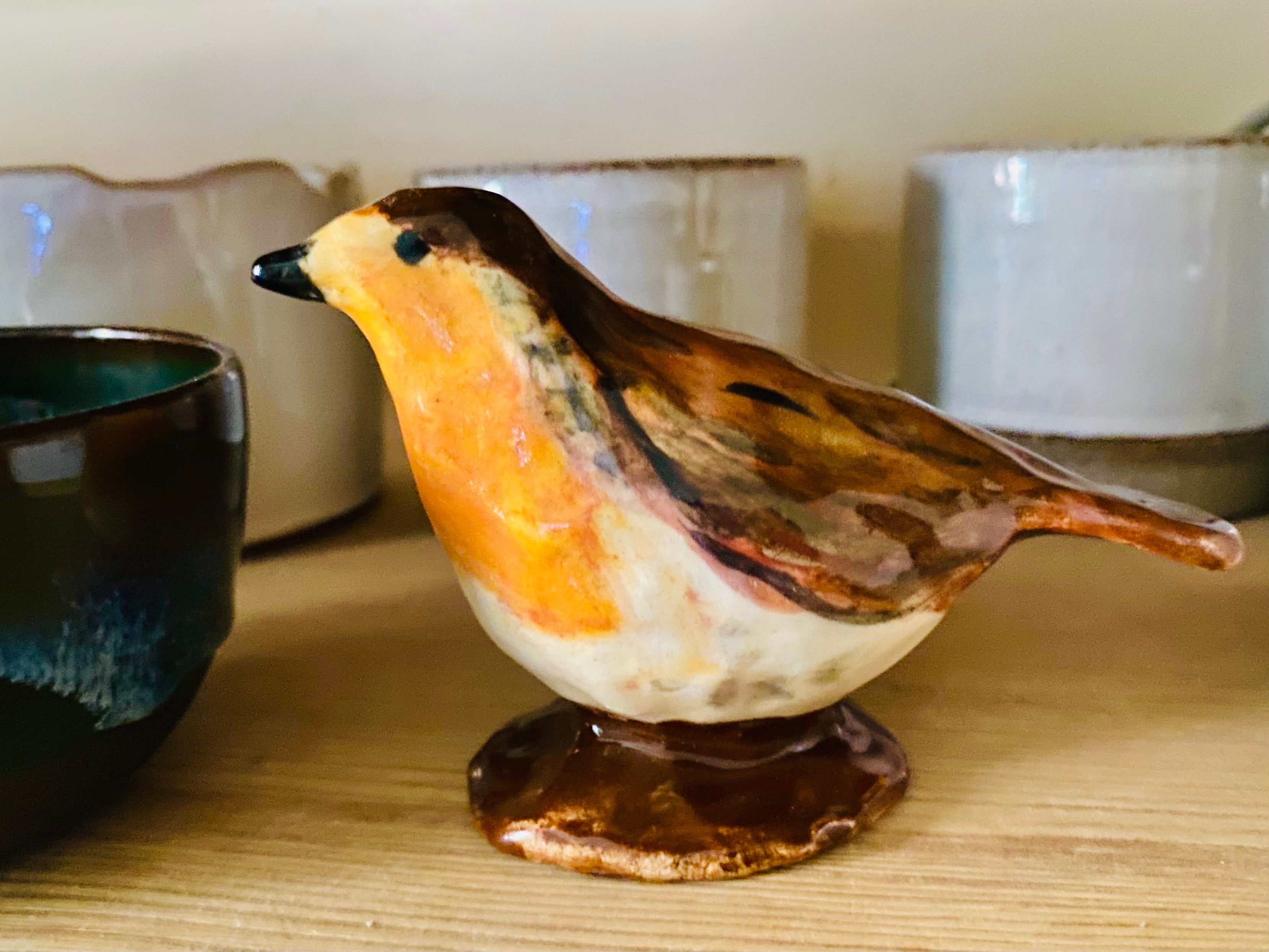 Figurka ptaszek rudzik - Alike Pottery Studio