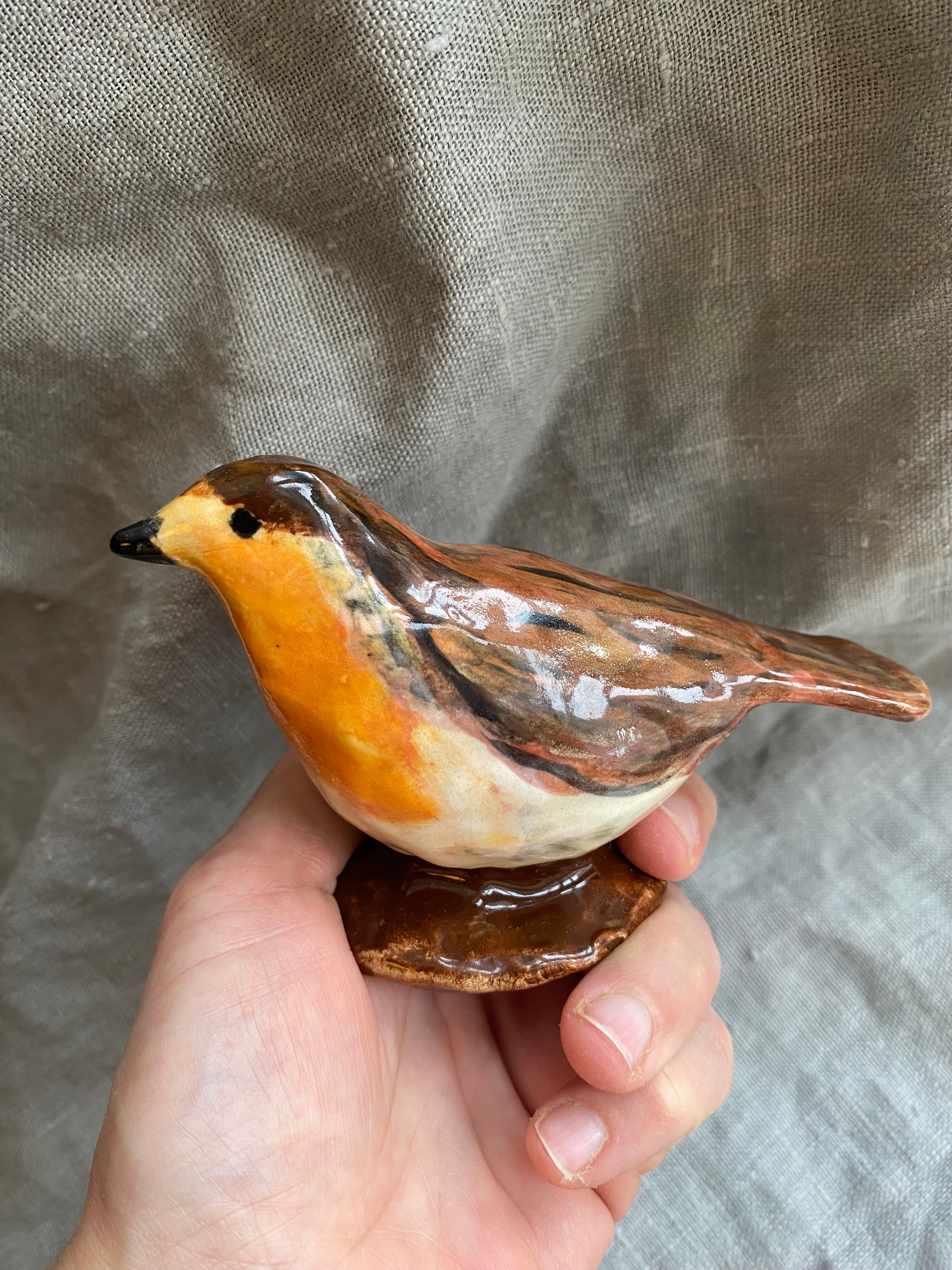 Figurka ptaszek rudzik - Alike Pottery Studio