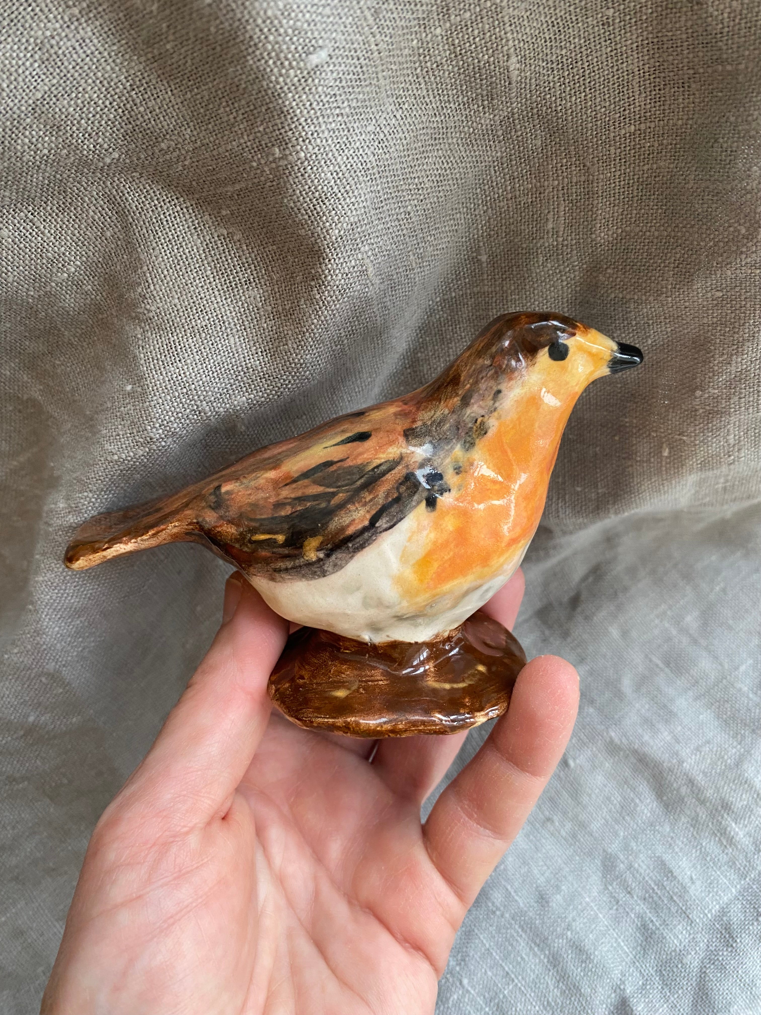 Figurka ptaszek rudzik - Alike Pottery Studio