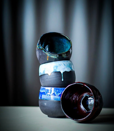 Kubki 4 Żywioły – Ogień / Ziemia / Woda / Wiatr (300 ml) - Alike Pottery Studio