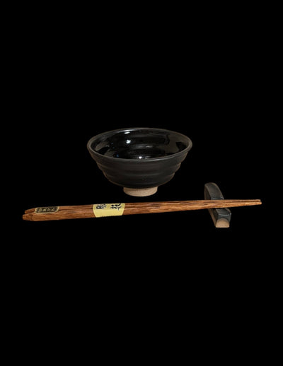Miseczka do ryżu z podstawką na pałeczki. Donburi + Hashioki - Alike Pottery Studio