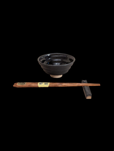 Miseczka do ryżu z podstawką na pałeczki. Donburi + Hashioki - Alike Pottery Studio