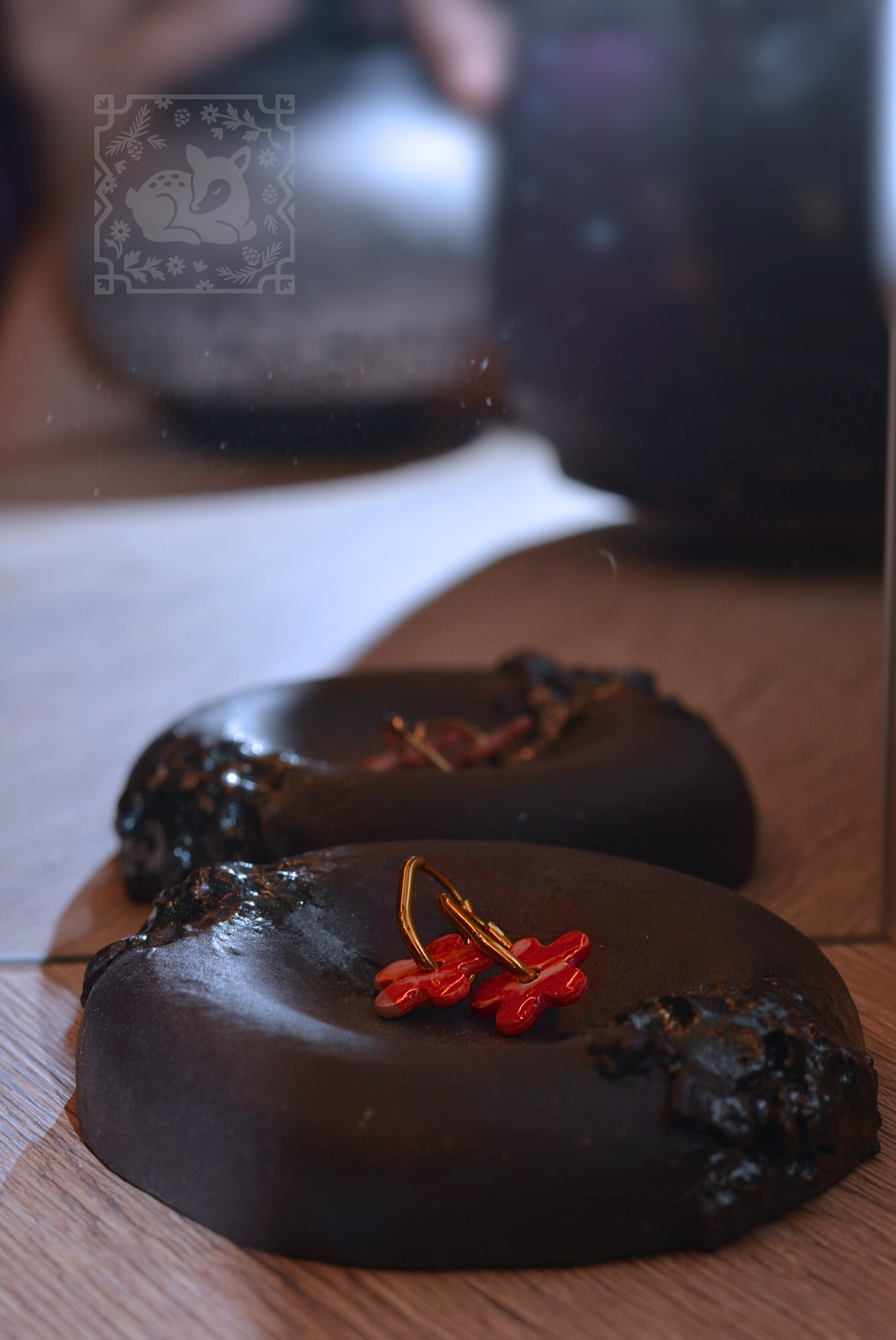 Talerzyk na biżuterię, magma z błyskiem #13 - Alike Pottery Studio