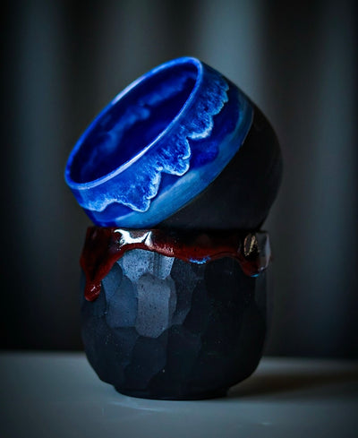 Kubki 4 Żywioły – Ogień / Ziemia / Woda / Wiatr (300 ml) - Alike Pottery Studio