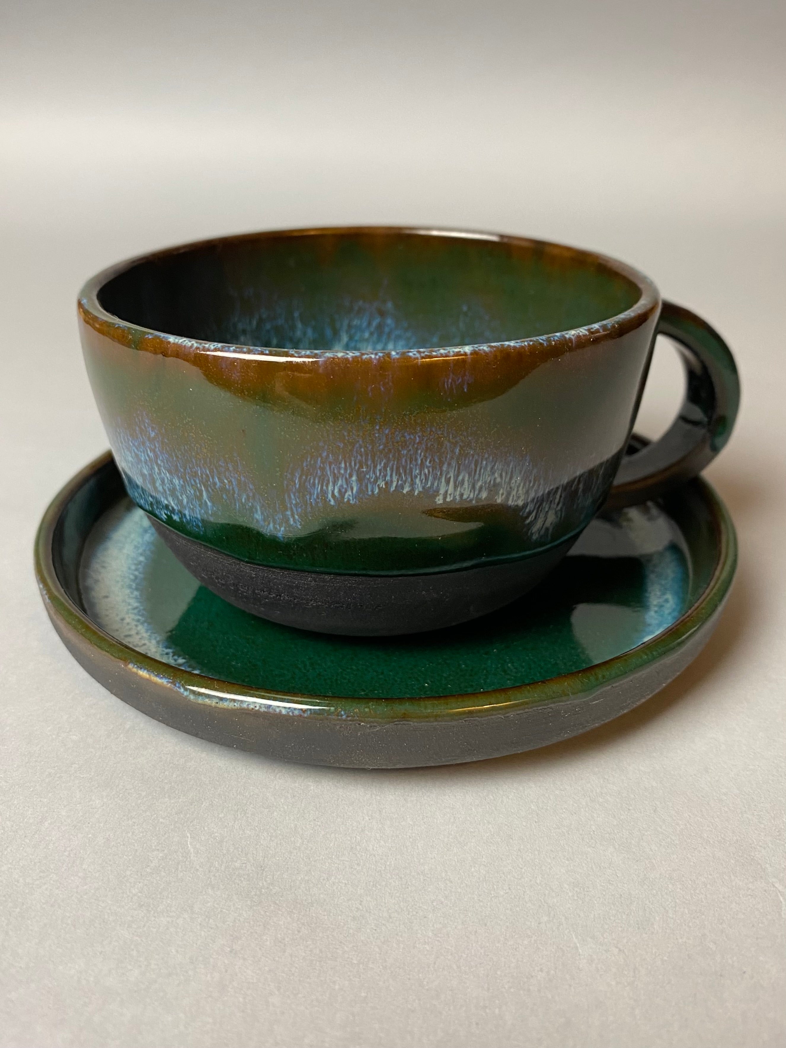 Leśny zestaw - filiżanka i takerzyk nr 1