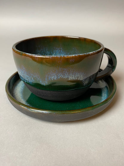 Leśny zestaw - filiżanka i takerzyk nr 1