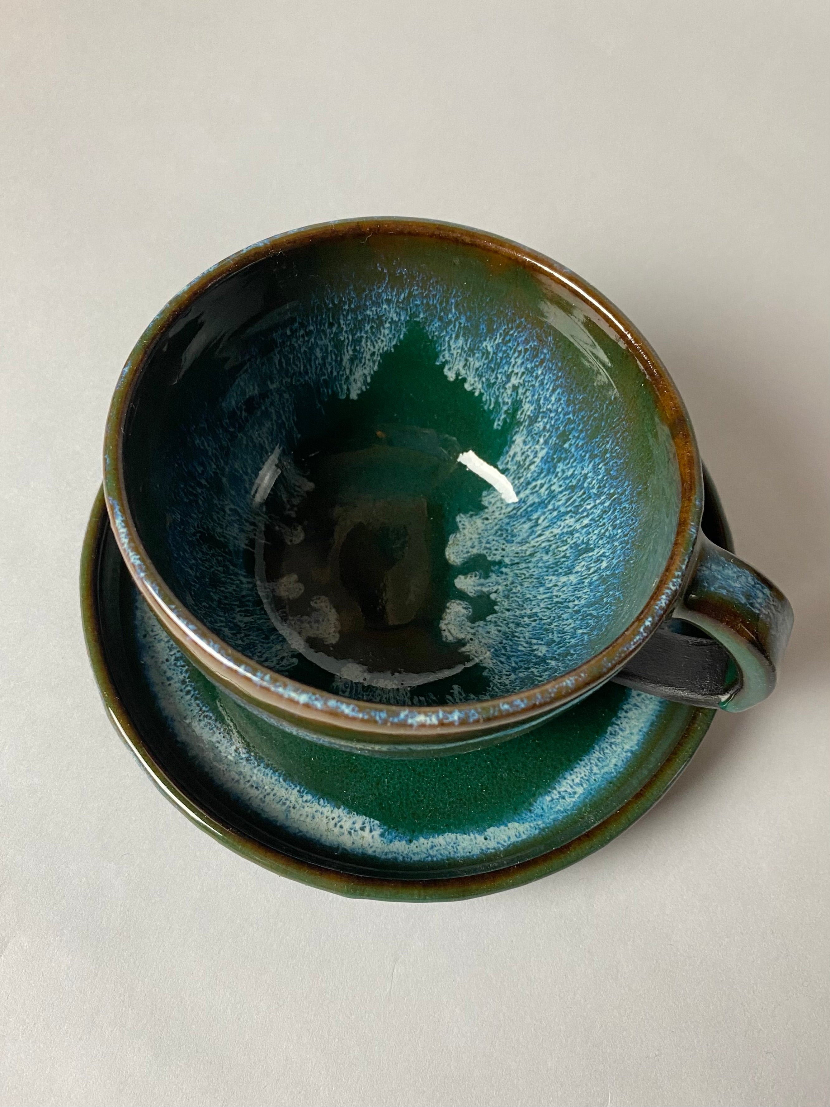 Leśny zestaw - filiżanka i takerzyk nr 1